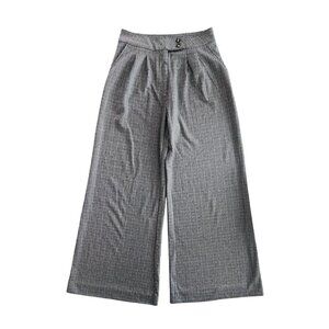 Juniors SO High-Rise Plaid Pleated Wide Leg Gray Pants Size 11